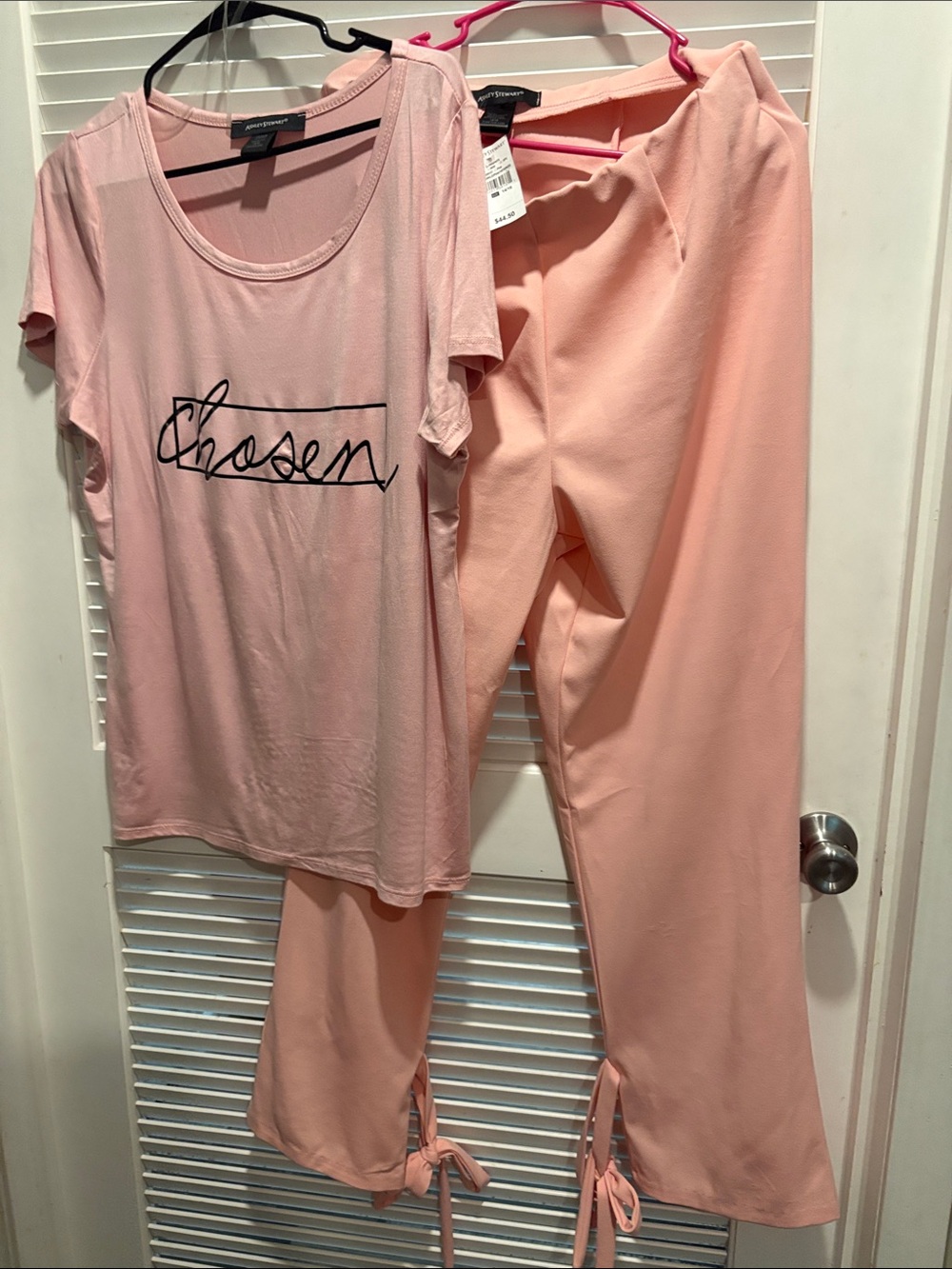 Ashley Stewart Pink Two-Piece 'Chosen' Set.